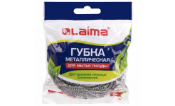 Губки (мочалки) для посуды металлическая ЛАЙМА, БОЛЬШАЯ, спиральная, 50 г, 603101